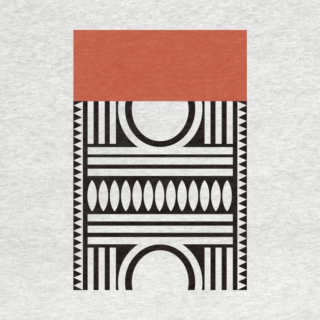 Modern Afrocentric Abstract Terracotta Ethnic by Inogitna Designs